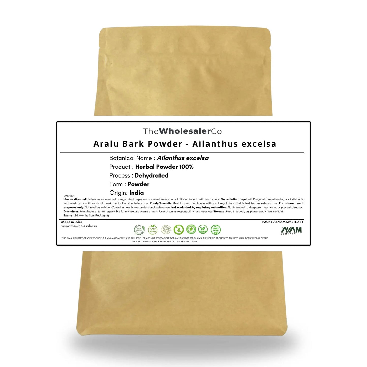 Aralu Bark Powder - Ailanthus excelsa Bulk Supplier@TheWholesaleCo Prices