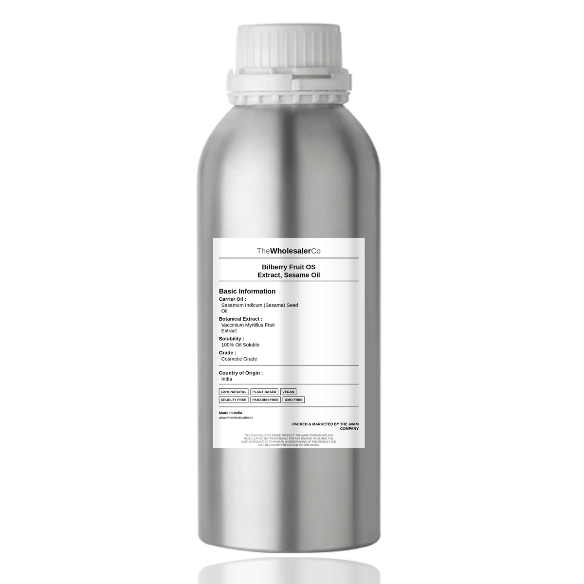 Bilberry Fruit OS Extract, Sesame Oil