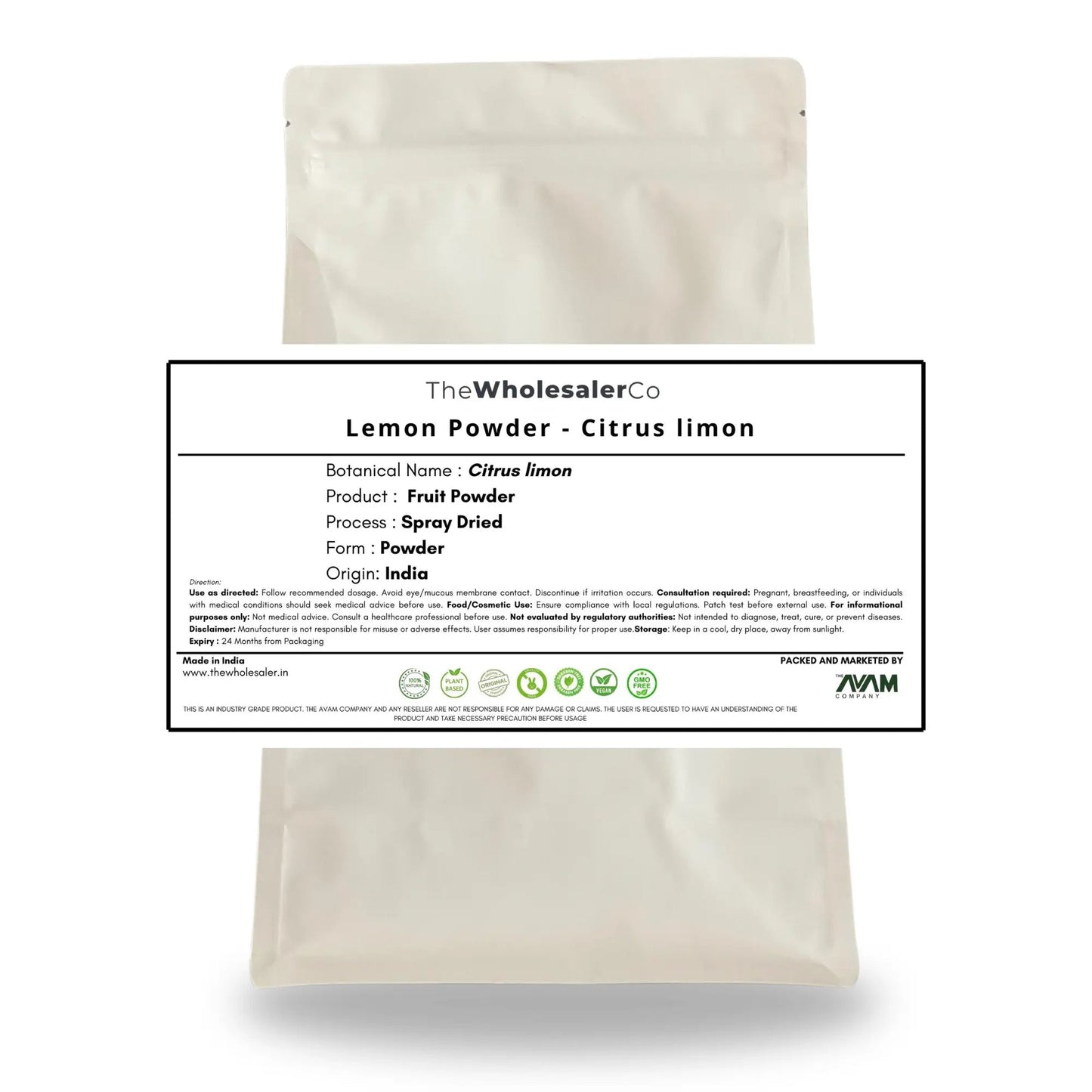 Lemon Powder - Citrus limon Bulk Supplier@TheWholesaleCo Prices
