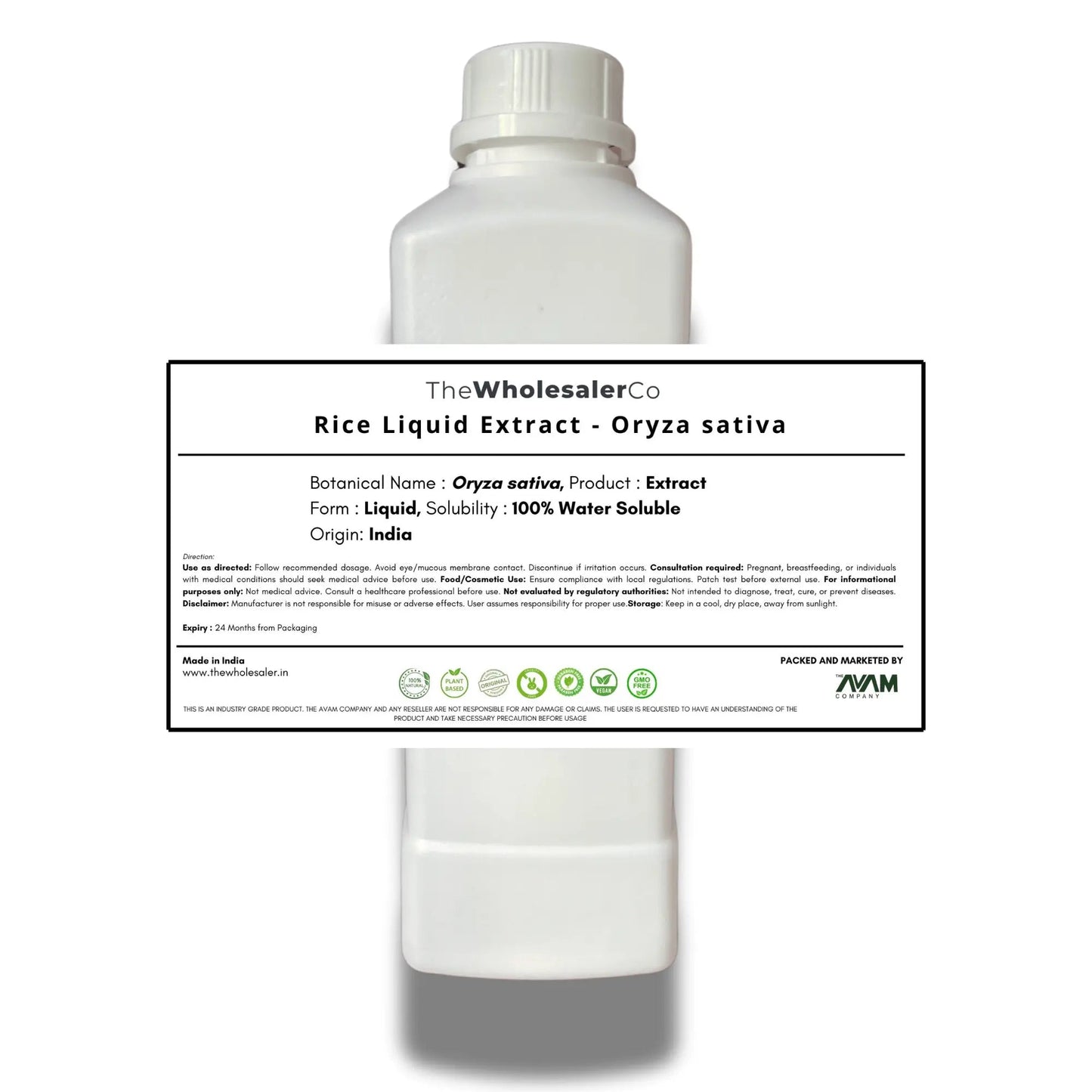 Rice Liquid Extract - Oryza Sativa Bulk Supplier@TheWholesaleCo Prices