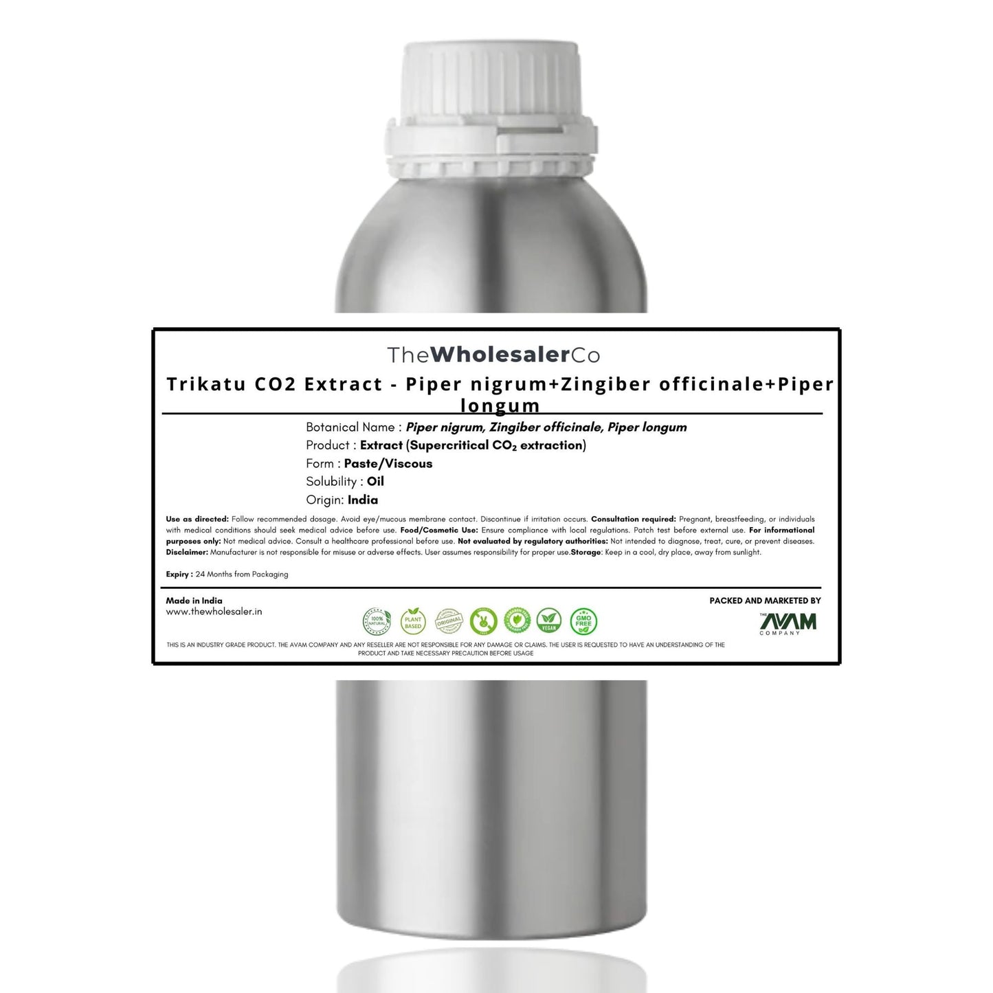 Extrait de CO2 de Trikatu - *Piper nigrum* + *Zingiber officinale* + *Piper longum*
