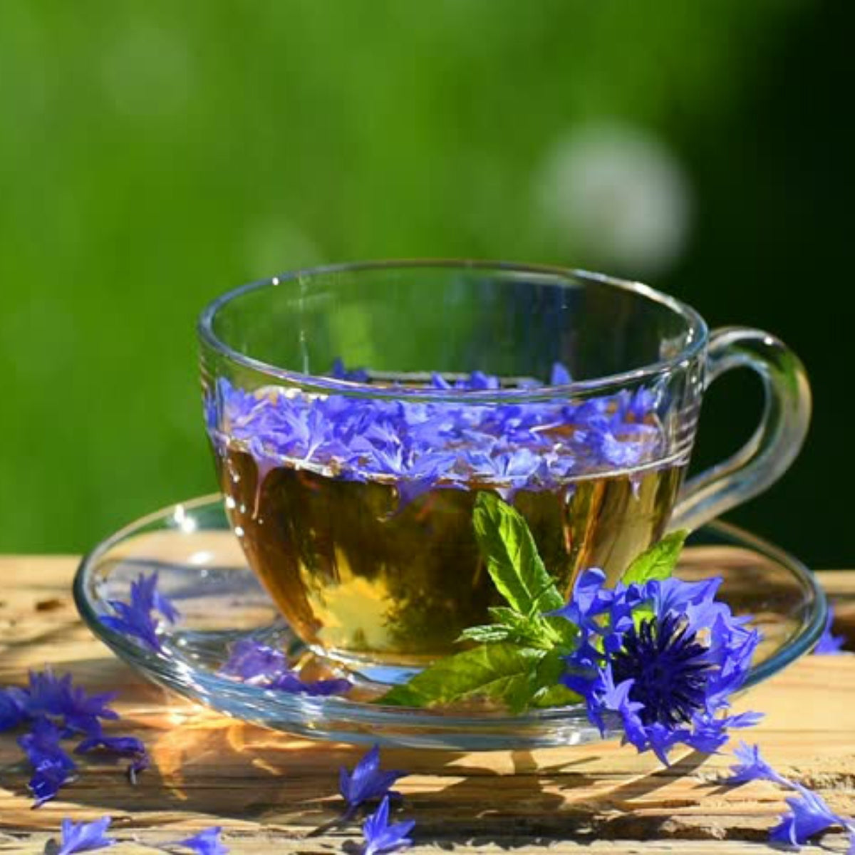 Thé au bleuet bleu