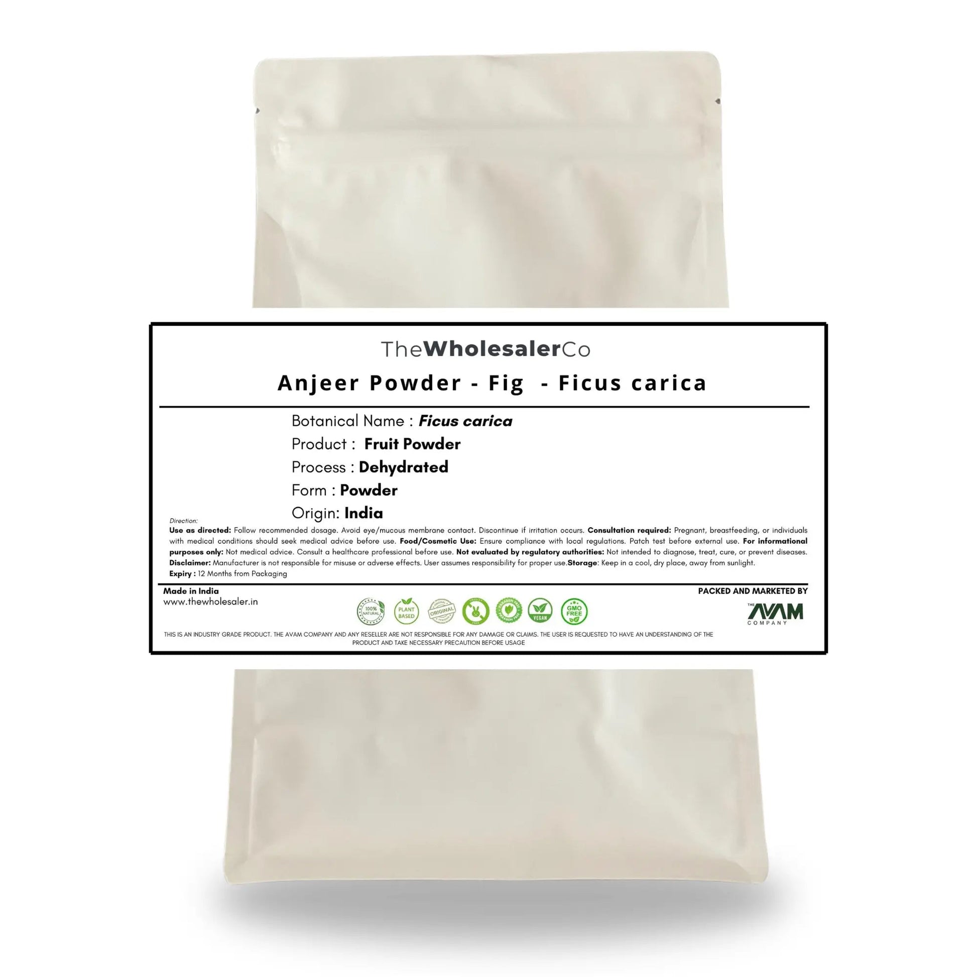 Anjeer Powder - Fig  - Ficus carica Bulk Supplier@TheWholesaleCo Prices