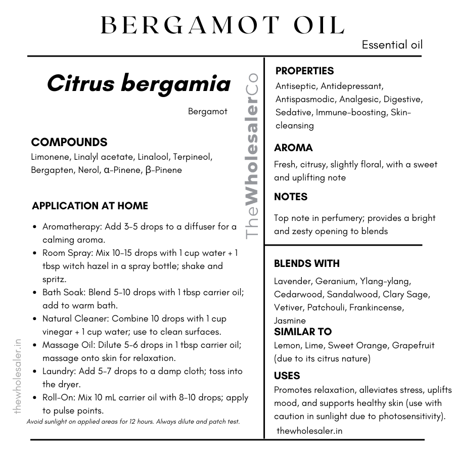 Bergamot Oil - Citrus bergamia
