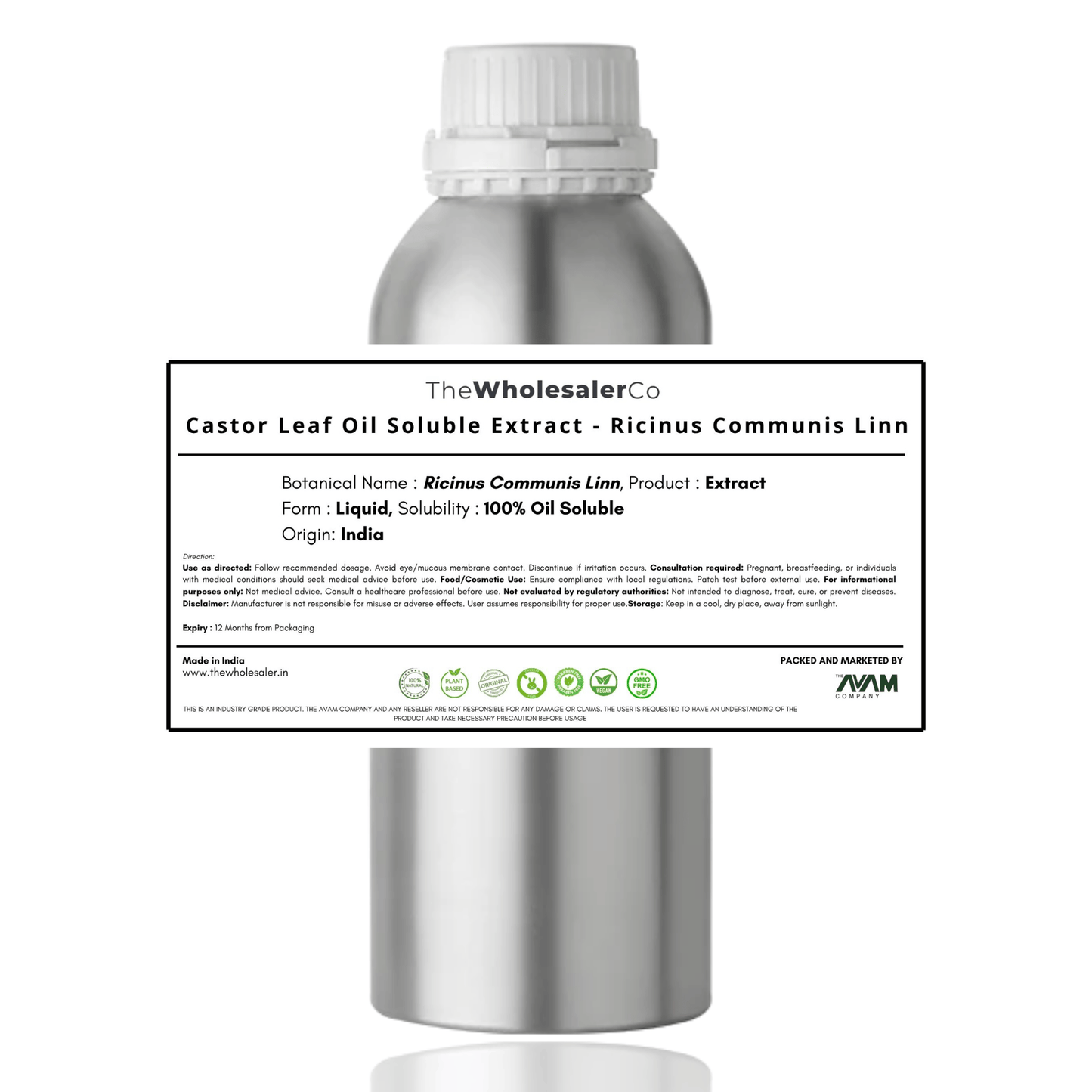 Castor Leaf Oil Soluble Extract - Ricinus Communis Linn