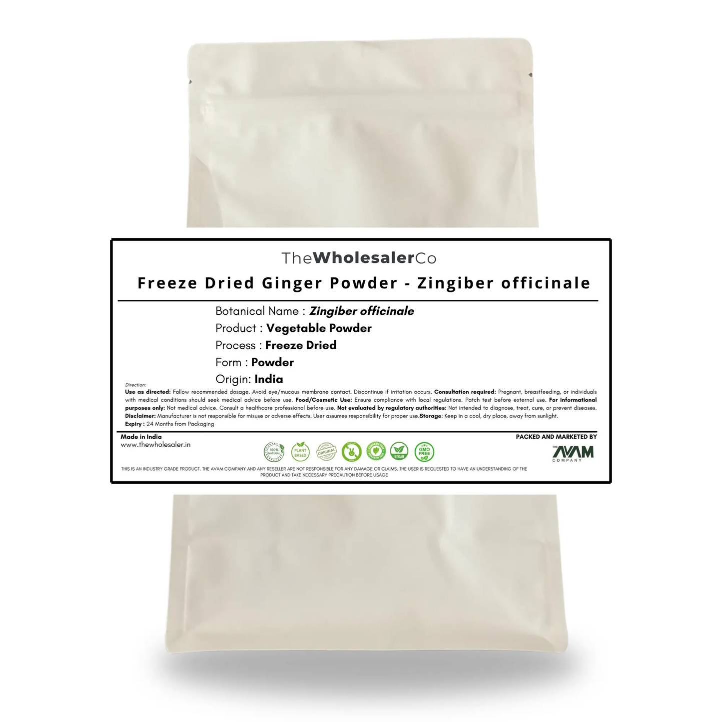 [IN] Freeze Dried Ginger Powder - Zingiber officinale