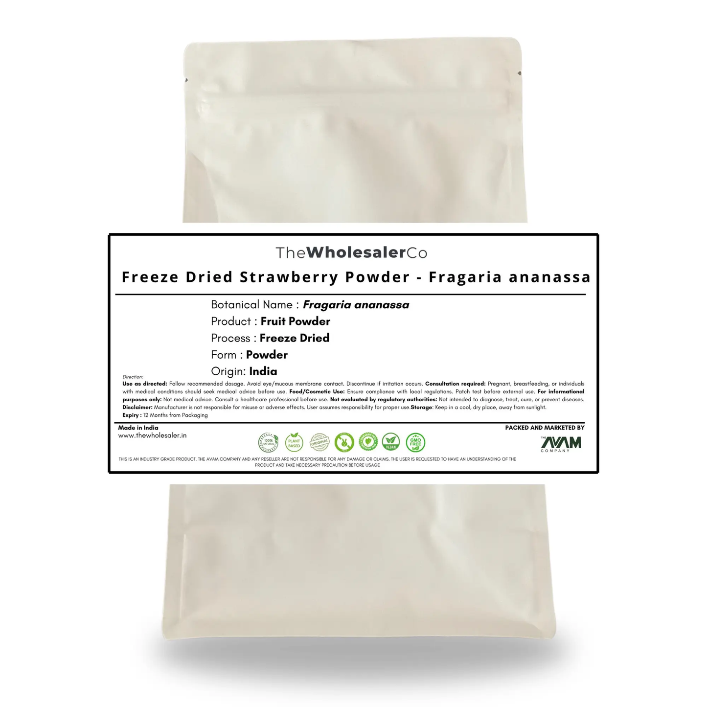 [IN] Freeze Dried Strawberry Powder - Fragaria ananassa