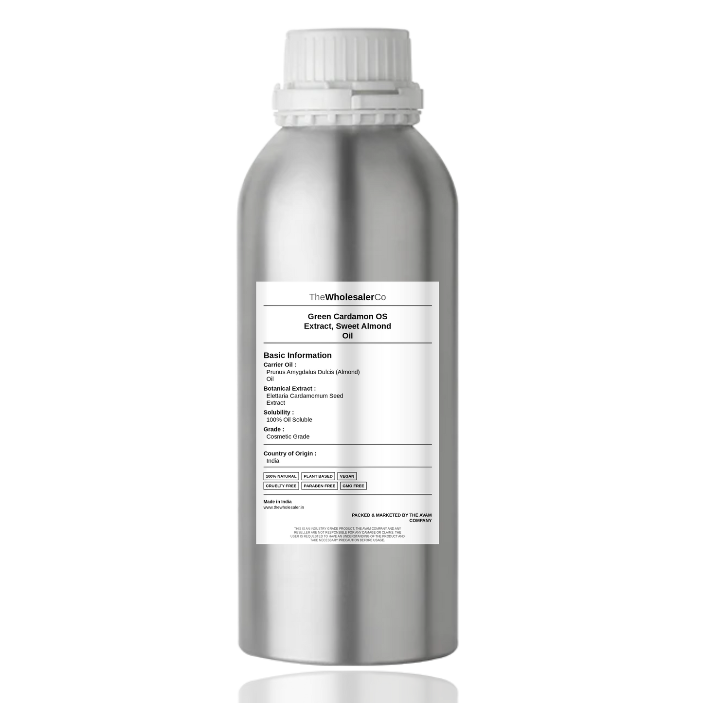 Green Cardamon OS Extract, Sweet Almond Oil