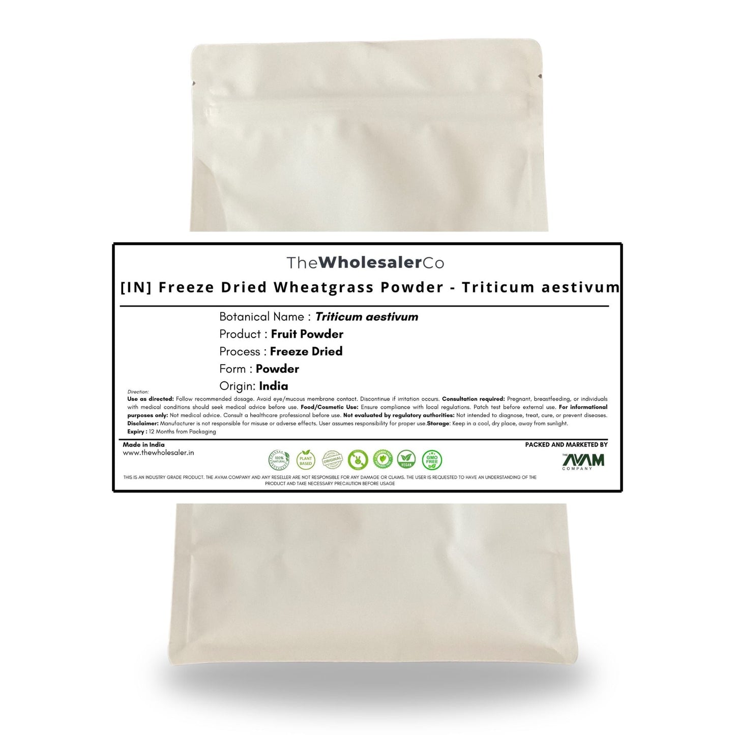 [IN] Freeze Dried Wheatgrass Powder - Triticum aestivum
