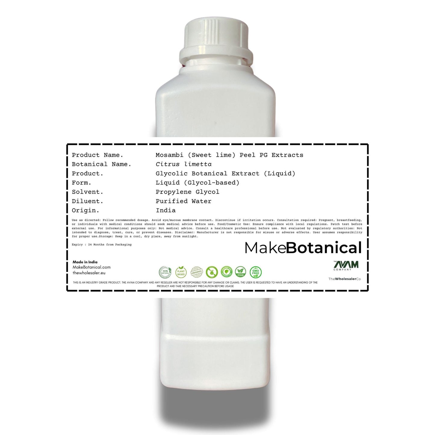 Mosambi (Sweet lime) Peel PG Extracts - Citrus limetta