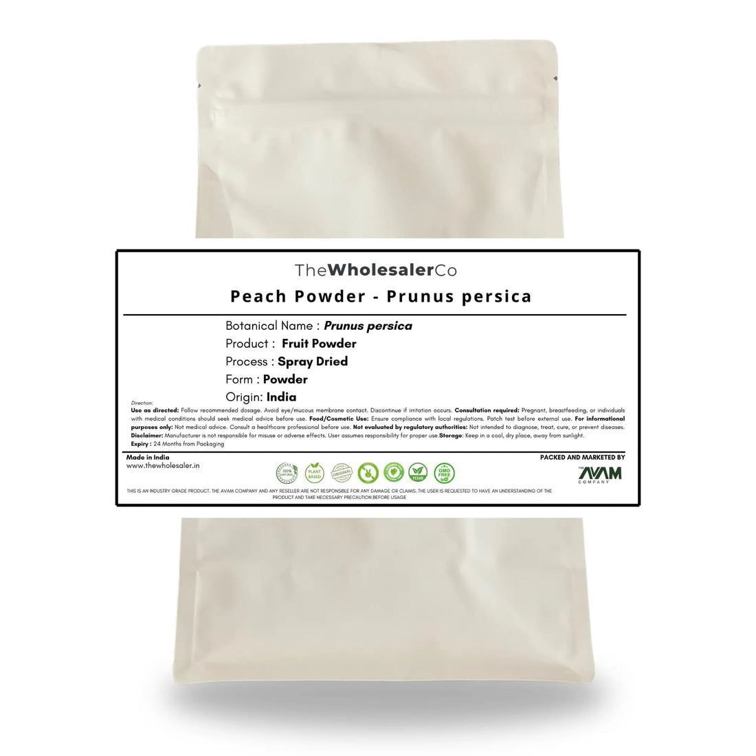 Peach Powder - Prunus persica Bulk Supplier@TheWholesaleCo Prices
