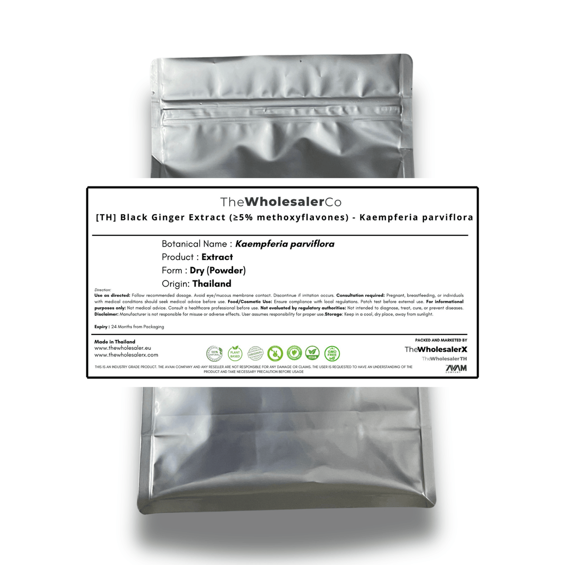 [TH] Black Ginger Extract (≥5% methoxyflavones) - Kaempferia parviflora