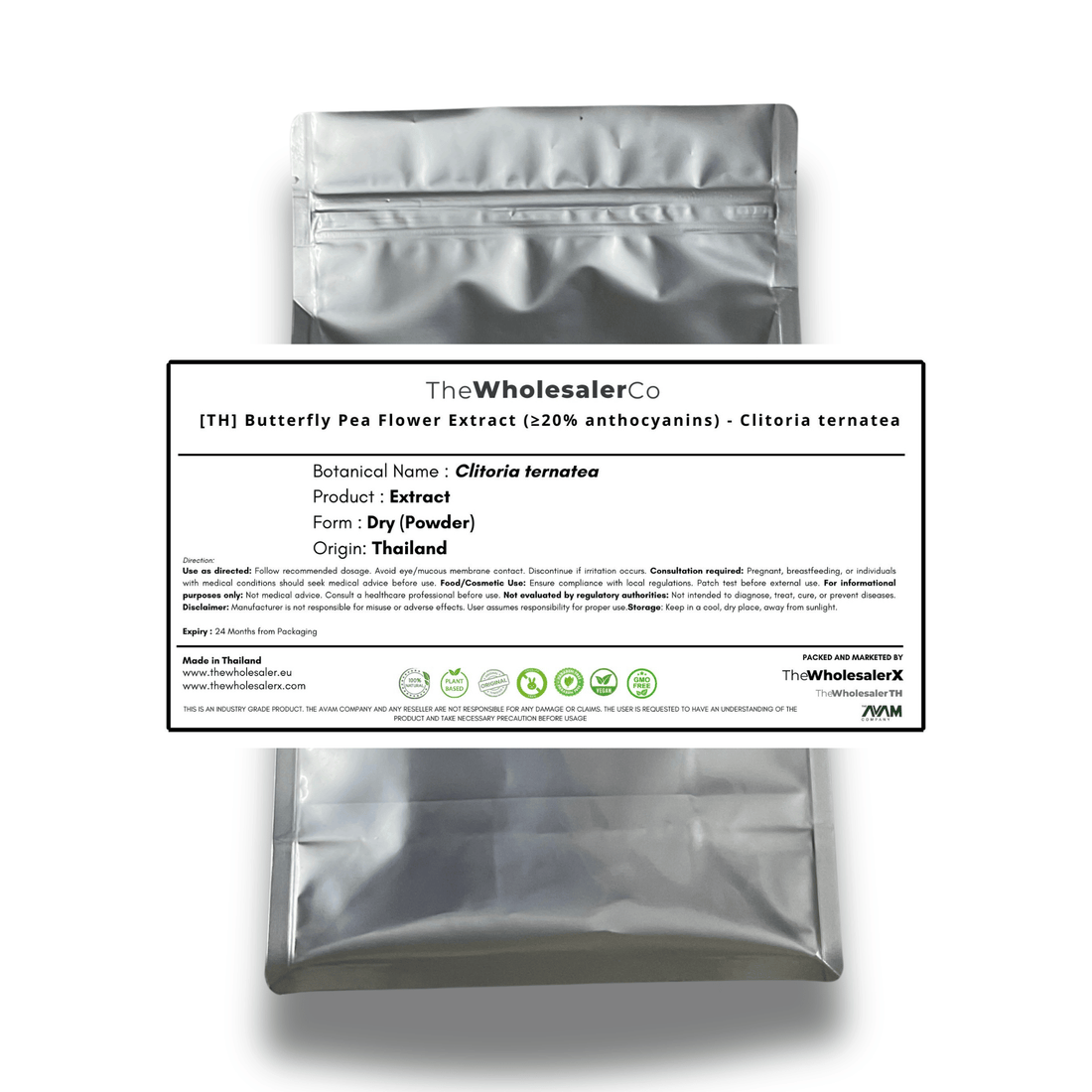 [TH] Butterfly Pea Flower Extract (≥20% anthocyanins) - Clitoria ternatea