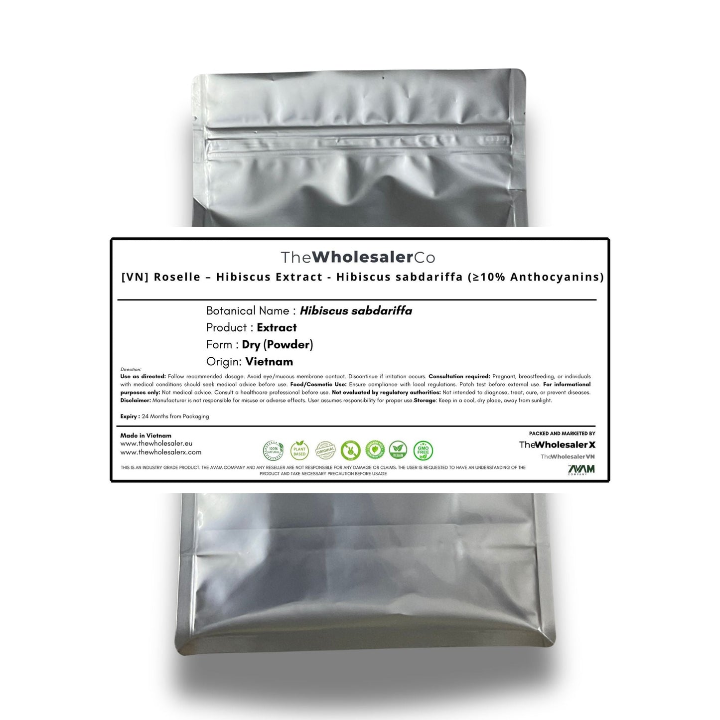 [VN] Roselle – Extrait d'Hibiscus - Hibiscus sabdariffa (≥10% Anthocyanes)