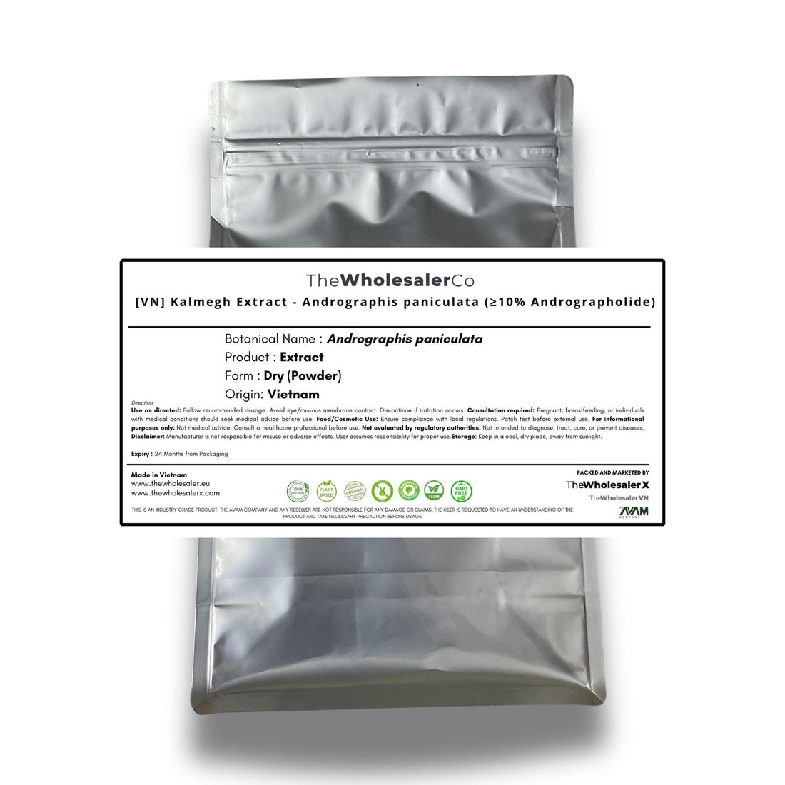 [VN] Extrait de Kalmegh - Andrographis paniculata (≥10% Andrographolide)