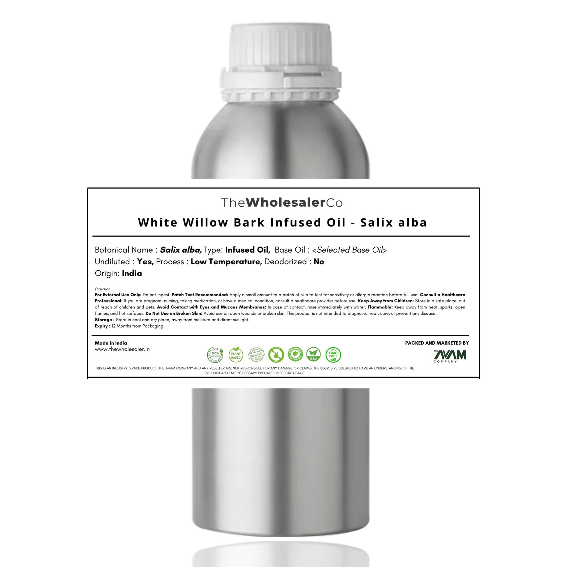 White Willow Bark Infused Oil - Salix alba Bulk Supplier@TheWholesaleCo Prices