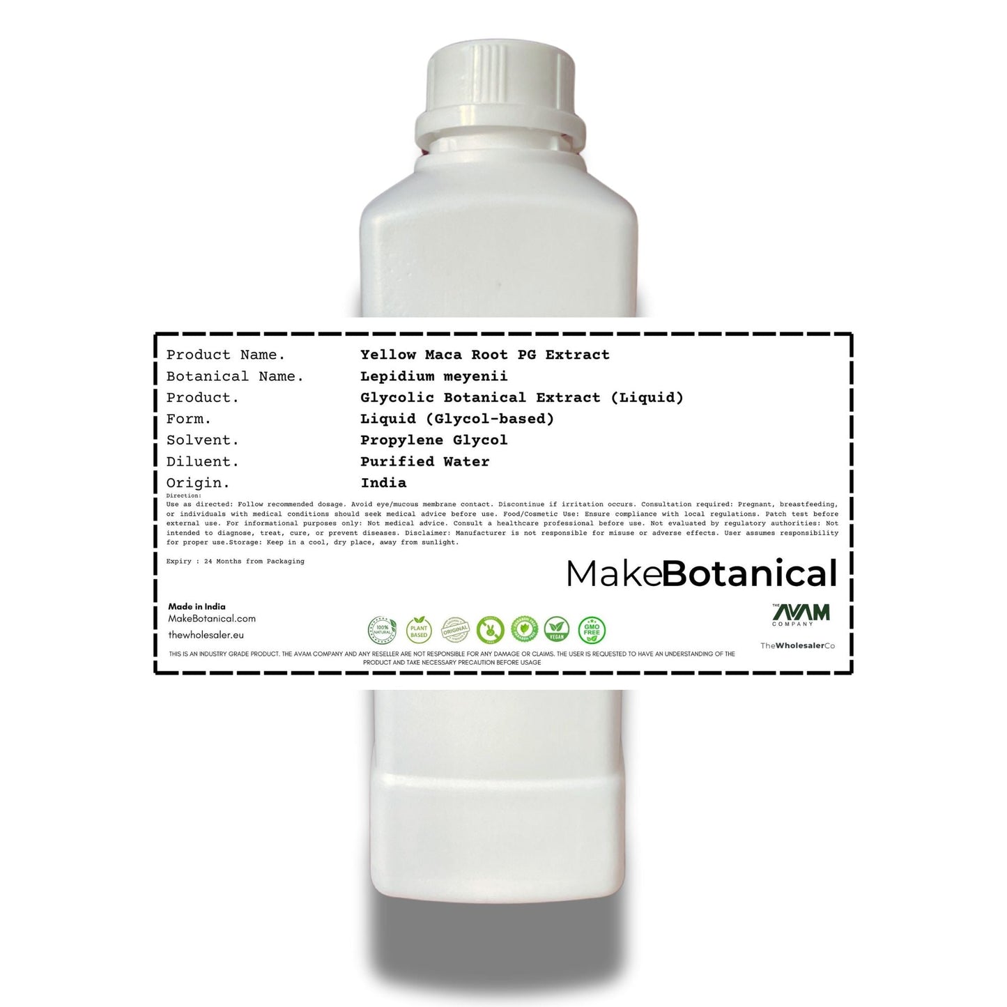 Yellow Maca Root PG Extract - Lepidium meyenii